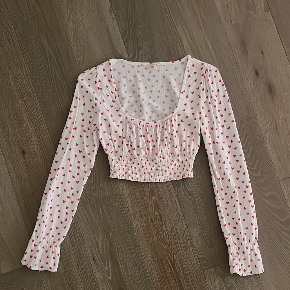 Lottie Moss long sleeve crop top. Size:S. Gently Used.